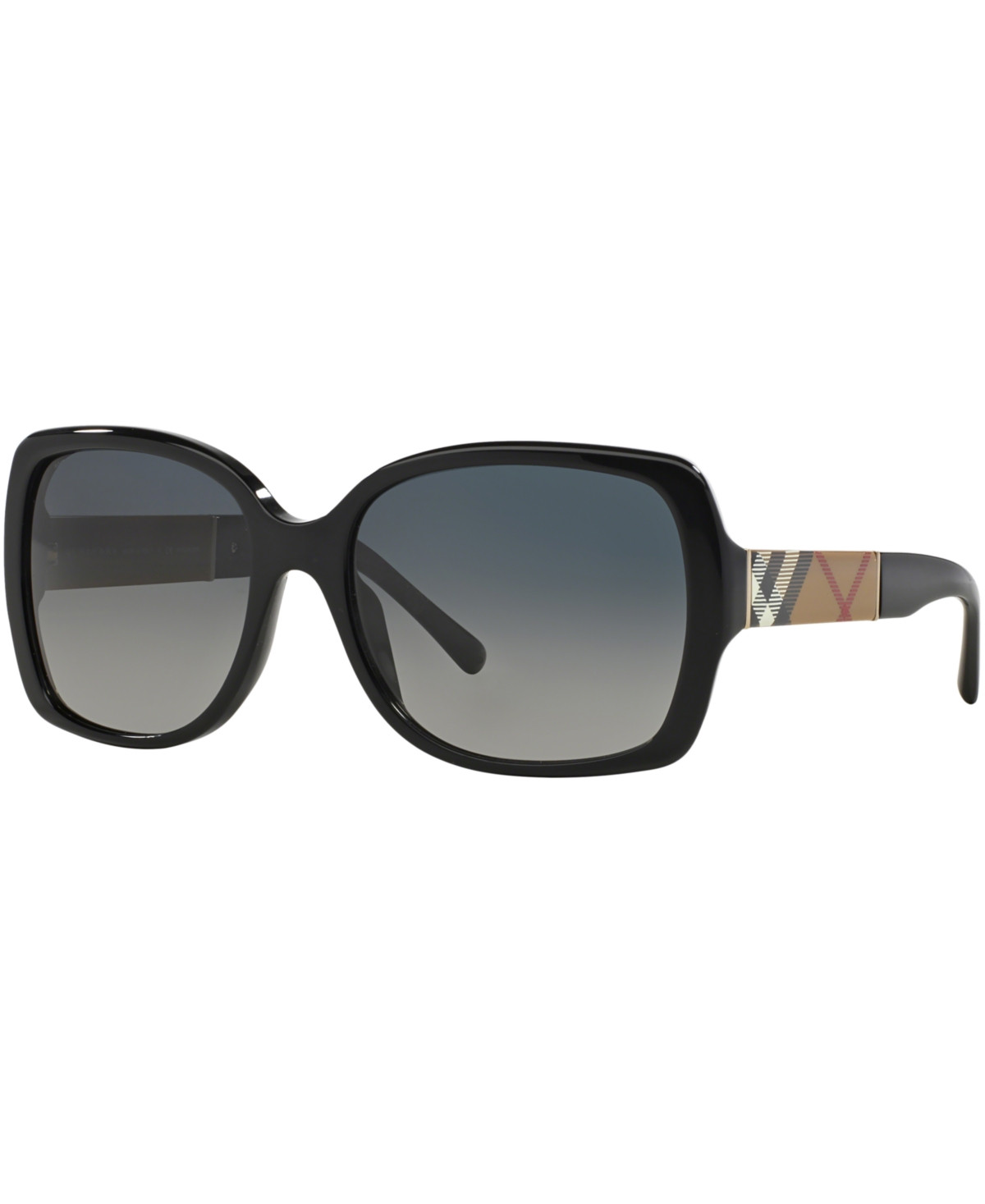 Burberry Women's Polarized Sunglasses, BE4160P - Black/Grey Gradient Polarized | Macy's