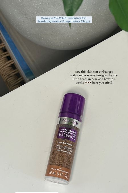 #ad DUPE ALERT! 🚨Have you tried this? It’s @COVERGIRL’s Simply Ageless Skin Perfector Essence and it’s a $16 dupe of a very expensive $70 foundation. It hydrates and evens out your skin for a fraction of the price! Linking below! #COVERGIRLPartner #easybreezybeautiful #TargetPartner #Target #simplyageless #simplyagelesscovergirl #skintint #bestskintint #blackgirlmakeup 