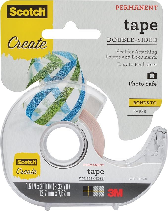 Scotch Tape Double Sided, 1/2 in x 300 in (002-CFT) | Amazon (US)