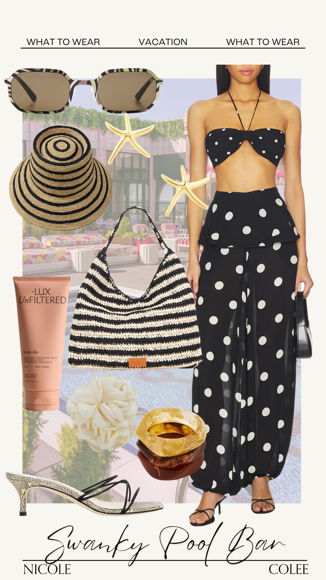 Vacation outfits should feel effortless — but still intentional.

This is my What to Wear: Vacation Edition, styled for real moments you actually have on your trip.

From beach days and poolside lounging to brunch with friends, date nights, and glam resort dinners — every look here is about versatility, confidence, and pieces that work harder than your itinerary.

Save this for outfit planning, screenshot your favorite, and let getting dressed on vacation be the easy part 🤍


#WhatToWearSeries #VacationStyle #ResortWear #EffortlessChic #NicoleColeeStyle 

 

#LTKdayinmylife #LTKootd #LTKTravel