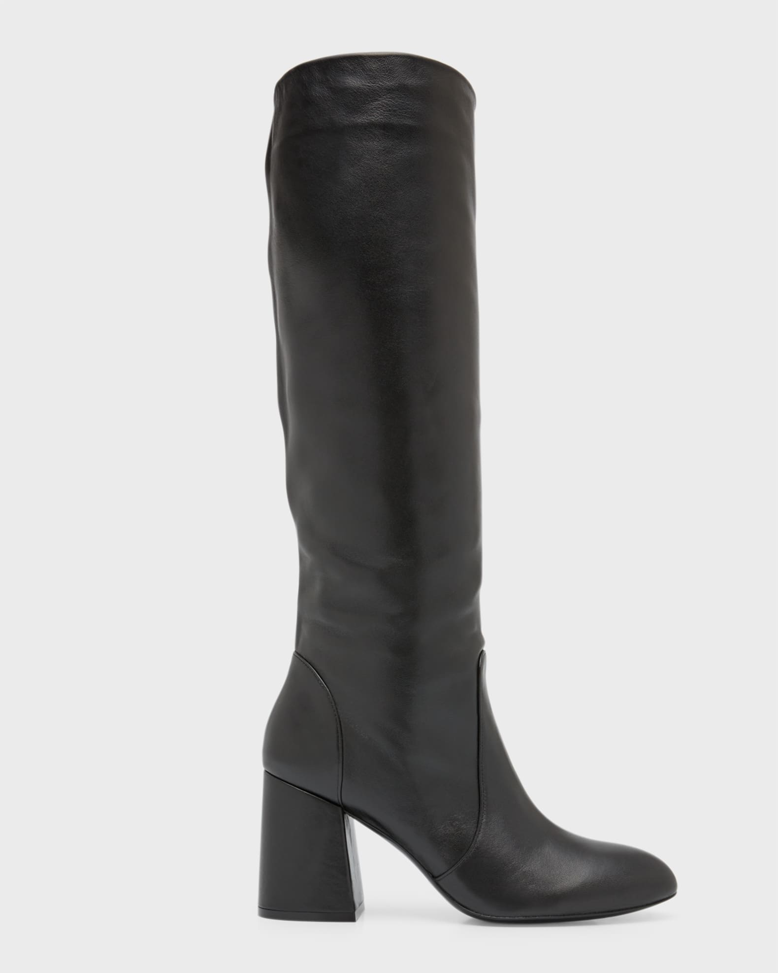 Flareblock Leather Knee Boots | Neiman Marcus
