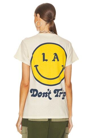 Free & Easy Be Happy La Tee in Yellow from Revolve.com | Revolve Clothing (Global)