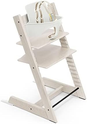 Tripp Trapp by Stokke Adjustable Wooden Whitewash Baby High Chair (Includes Baby Seat with Harnes... | Amazon (US)