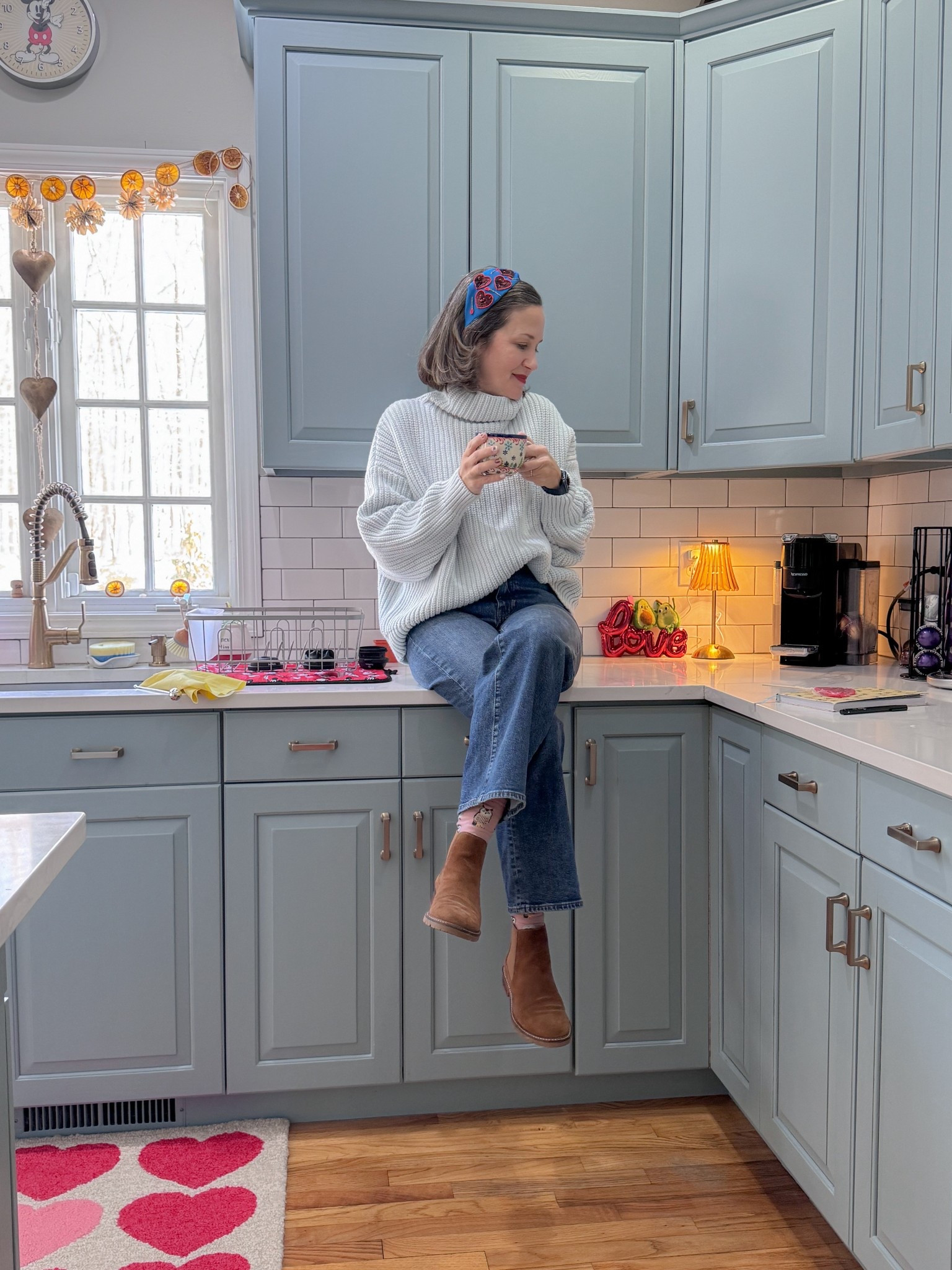 My kitchen is my office space 🩵💙

#LTKdayinmylife #LTKmomlife #LTKOver40