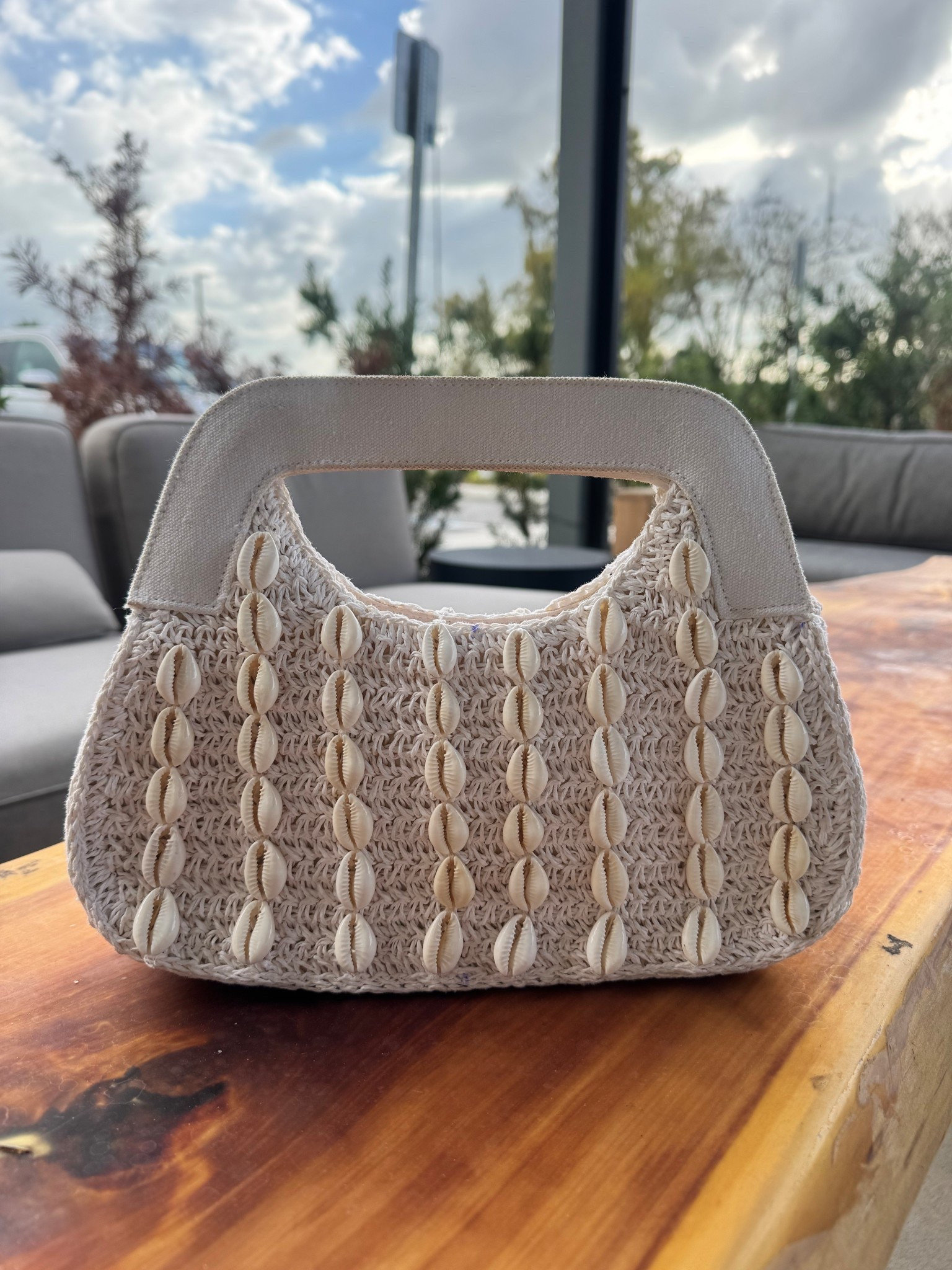 This shell clutch purse! 🤩 I carried this everywhere for dinner in Florida. 🌴 #revolve @Revolve #beachwear #springbreak #beachoutfit #shellpurse 

#LTKSwim #LTKTravel #LTKspring