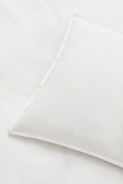 Double/king size cotton duvet cover set - White - Home All | H&M GB | H&M (UK, MY, IN, SG, PH, TW, HK)