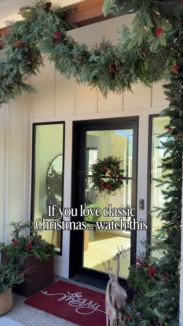 Our Christmas front porch is officially my favorite view of the whole season.