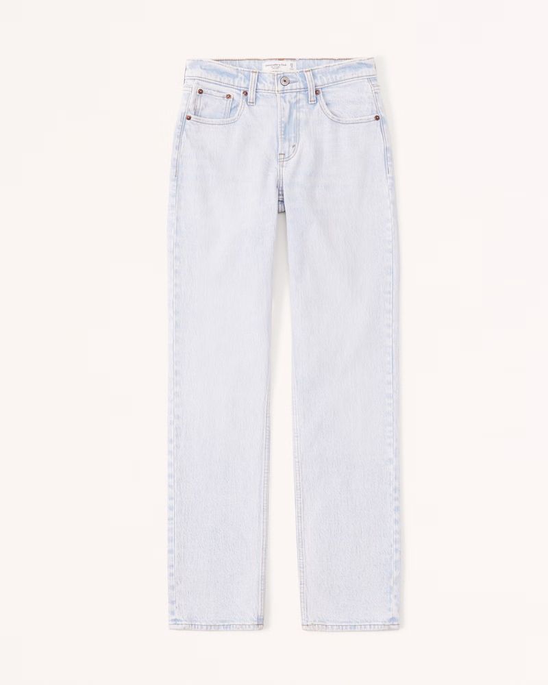 Mid Rise Straight Jean | Abercrombie & Fitch (US)