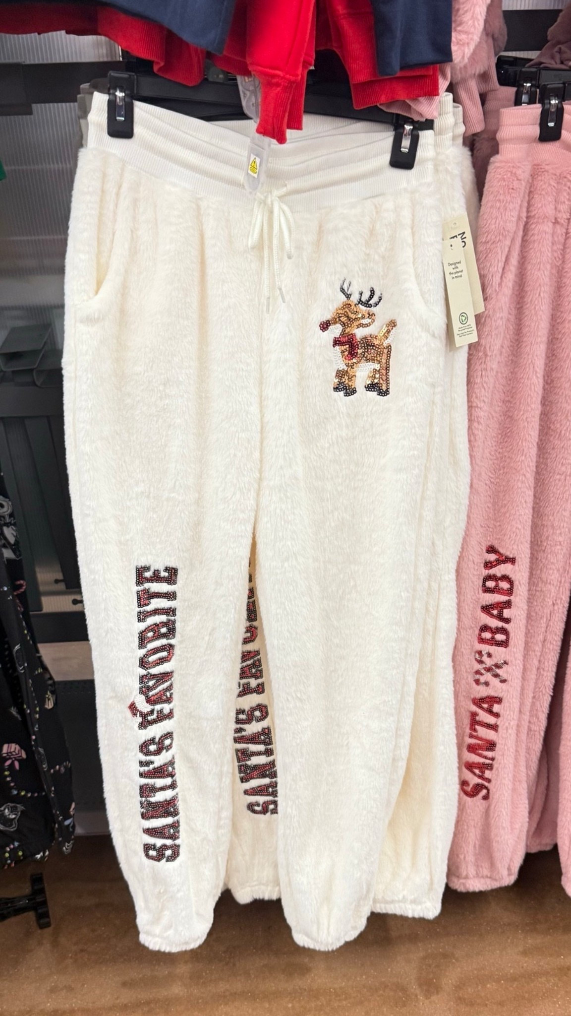 Santa’s favorite cream plush sweatpants joggers with reindeer sequin sparkle soft cozy comfortable 

#LTKMidsize #LTKPlusSize #LTKHoliday