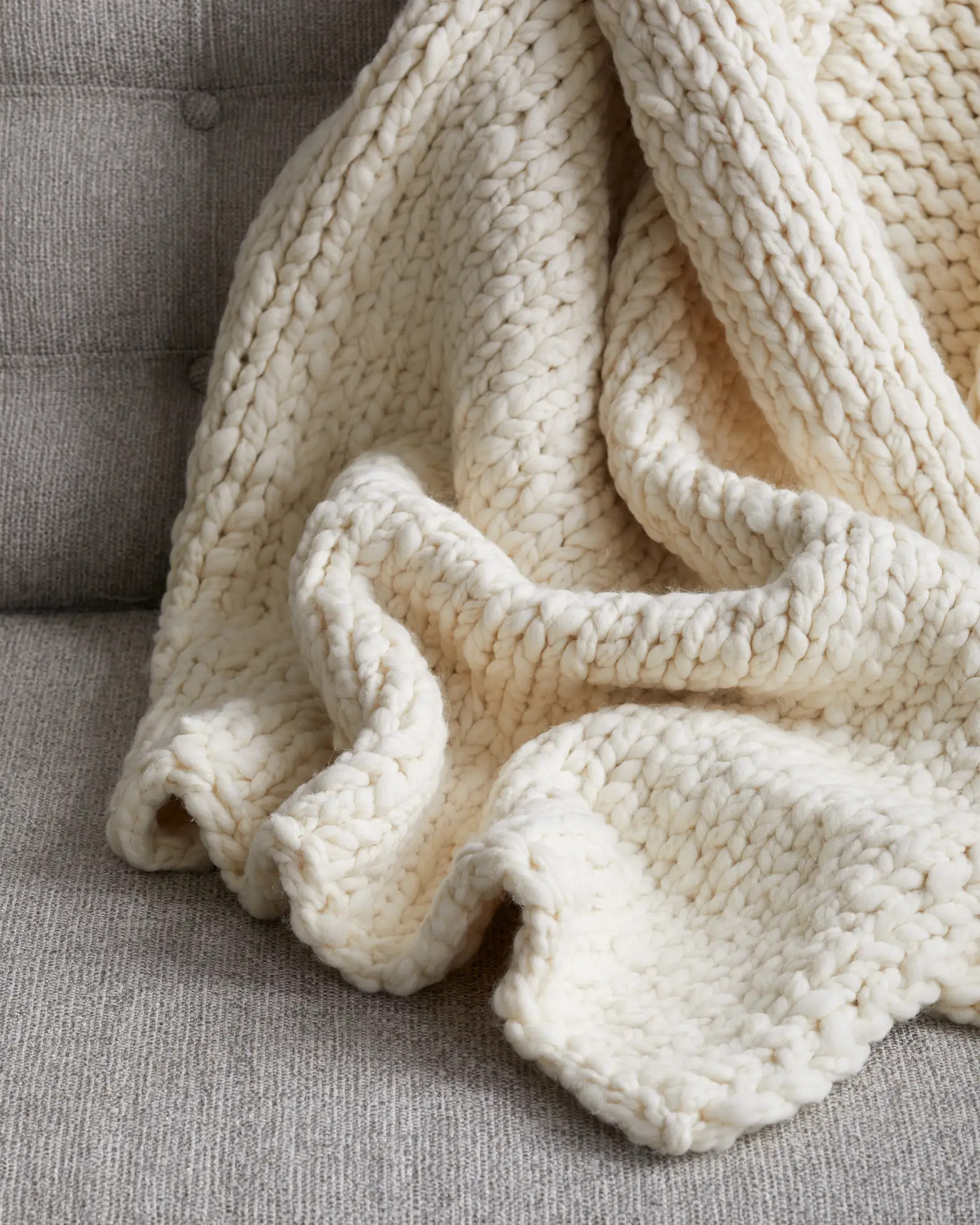 Chunky Hand Knit Wool Throw | Quince