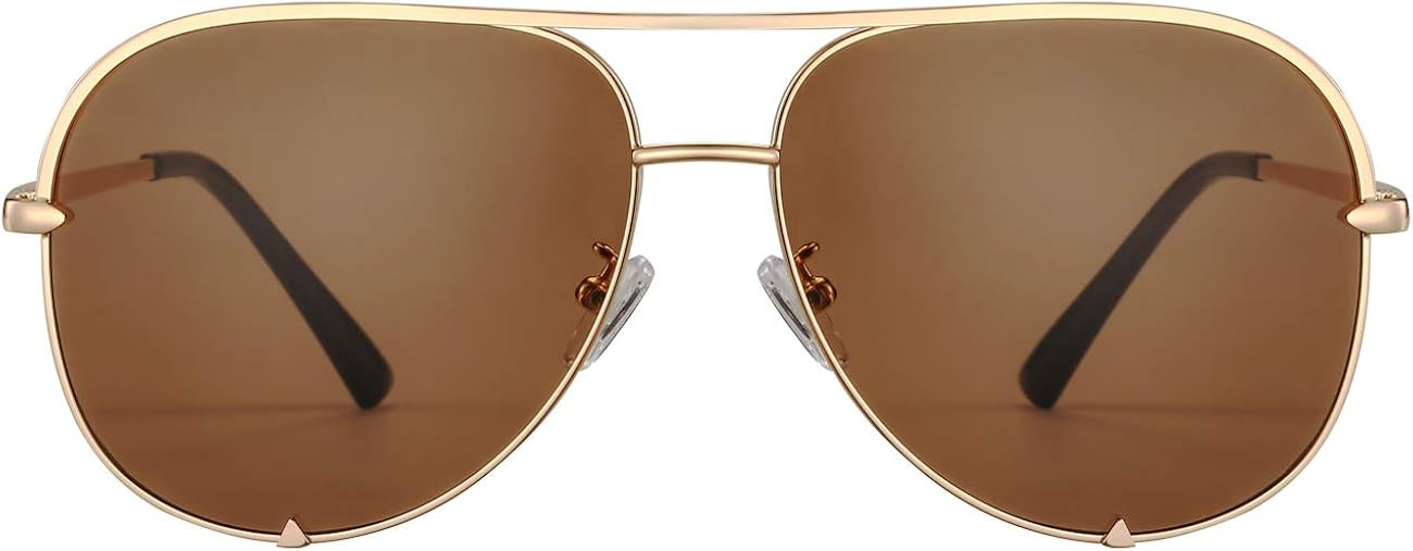 Eyerno Mirrored Aviator Sunglasses For Men Women Fashion Designer UV400 Sun Glasses | Amazon (US)