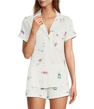 Celebration Printed Knit Shorty Bridal Pajama Set | Dillard's