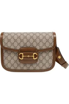 1955 Horsebit GG Supreme Canvas Shoulder Bag | Nordstrom
