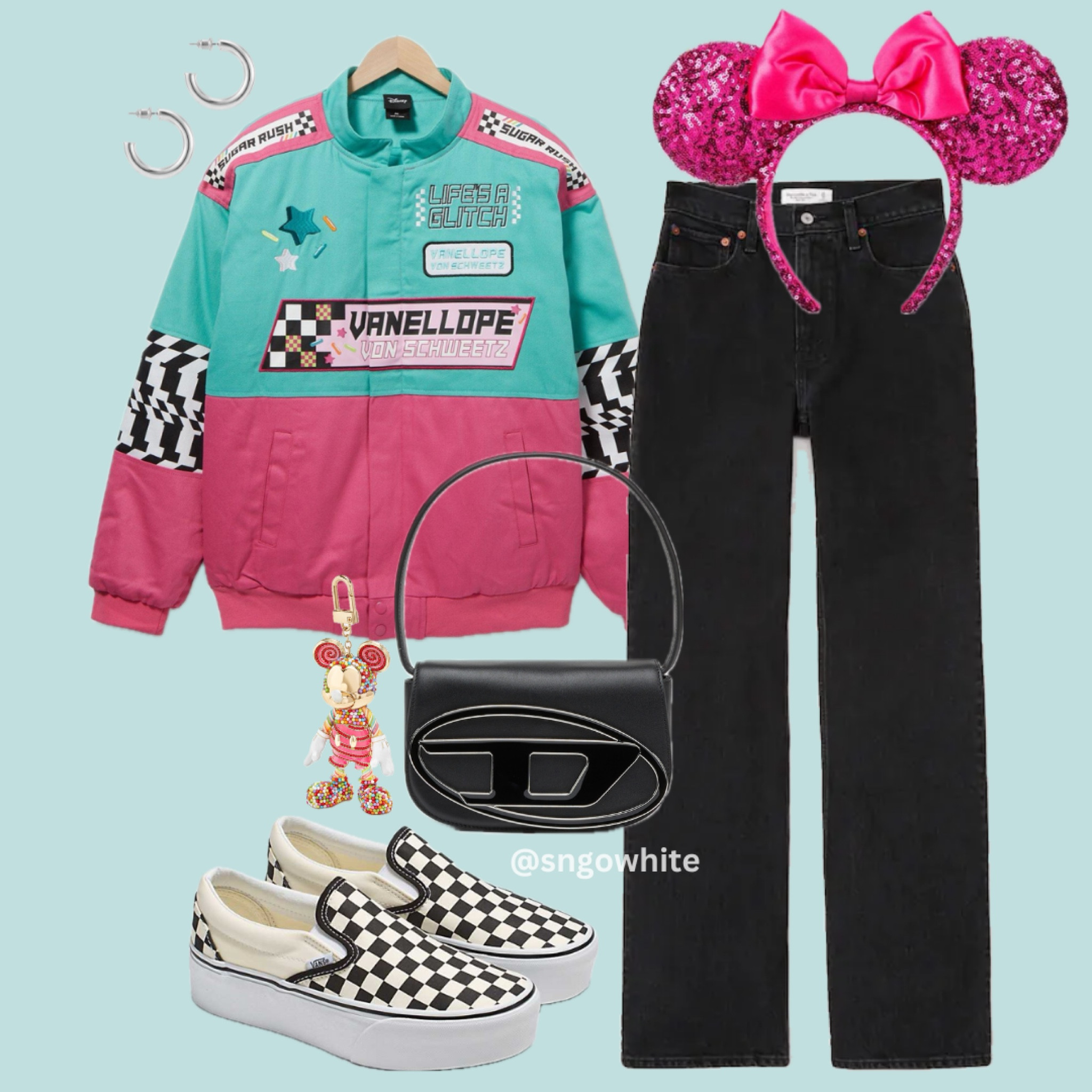 Vanellope von Schweetz racing jacket 🏎️🩷🩵🍭🍬

#LTKstyletip #LTKfindsunder100