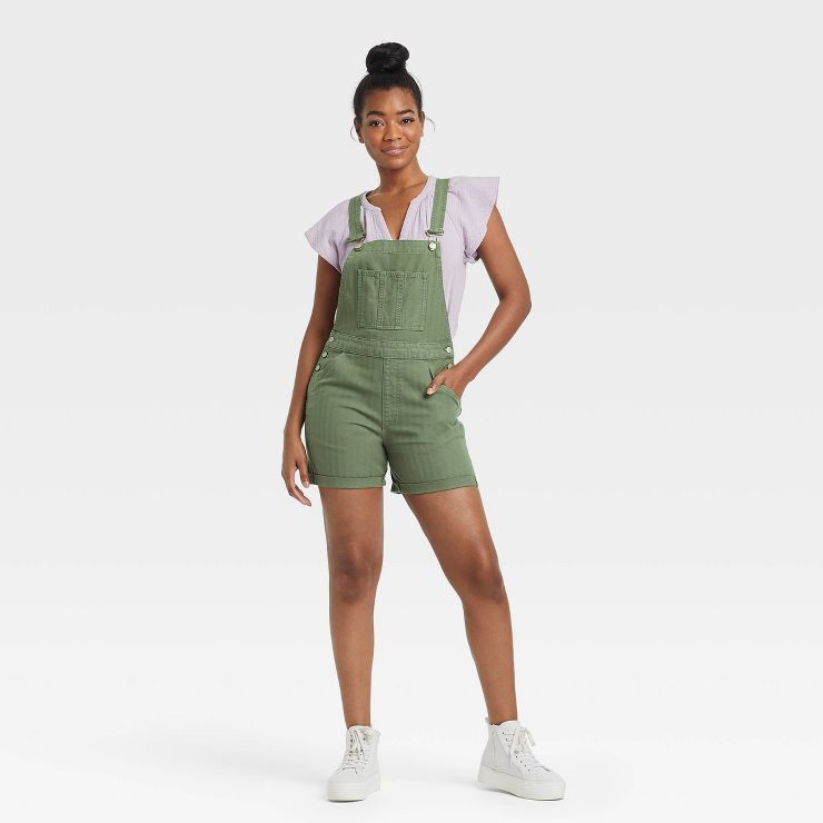 Women's Denim Boyfriend Shortalls - Universal Thread™ | Target