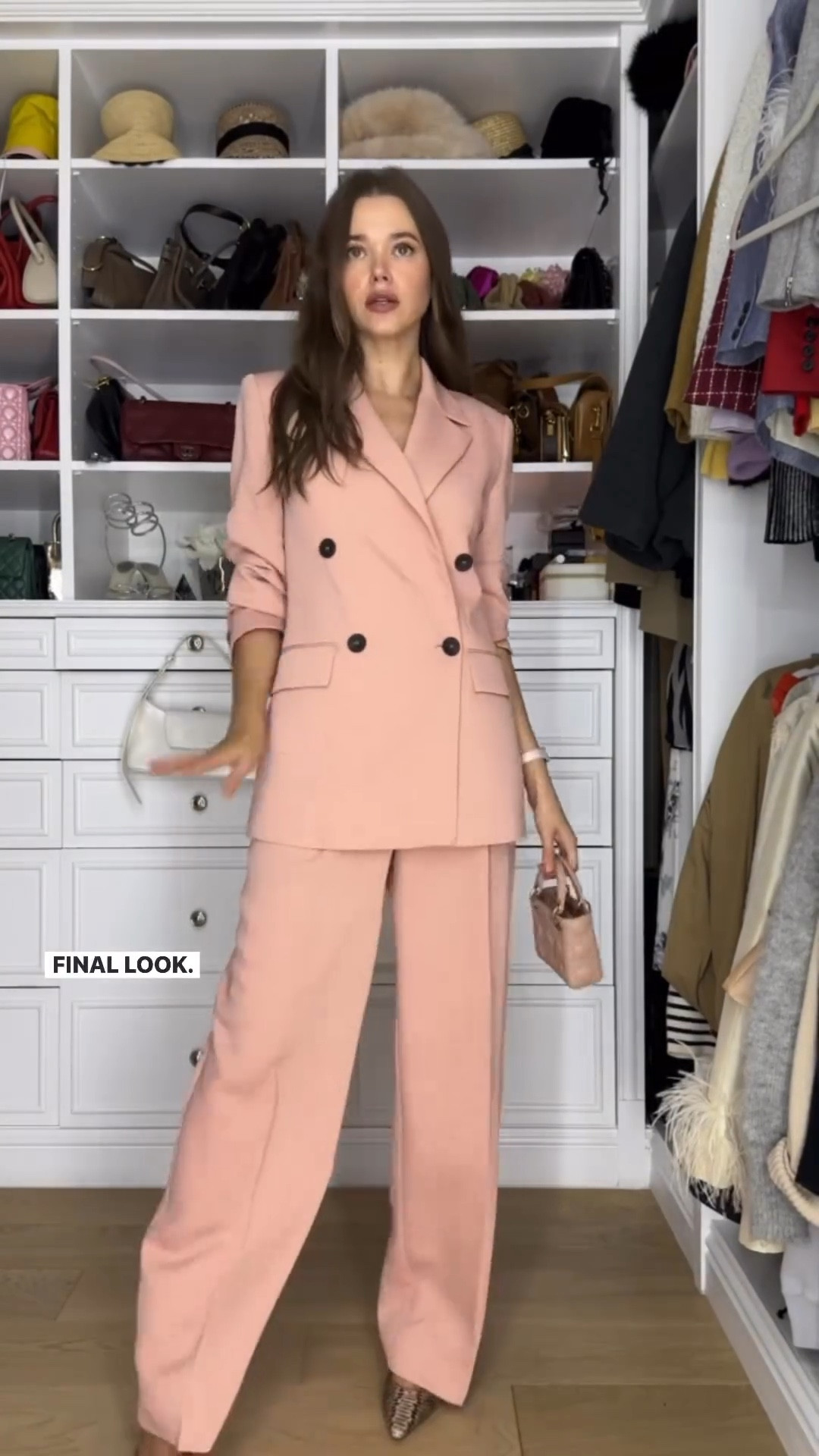 Valentine’s Day OOTD 💗 I love this pink suit paired with my Dior mini bag! Linked similar details for everything

#LTKstyletip #LTKSeasonal