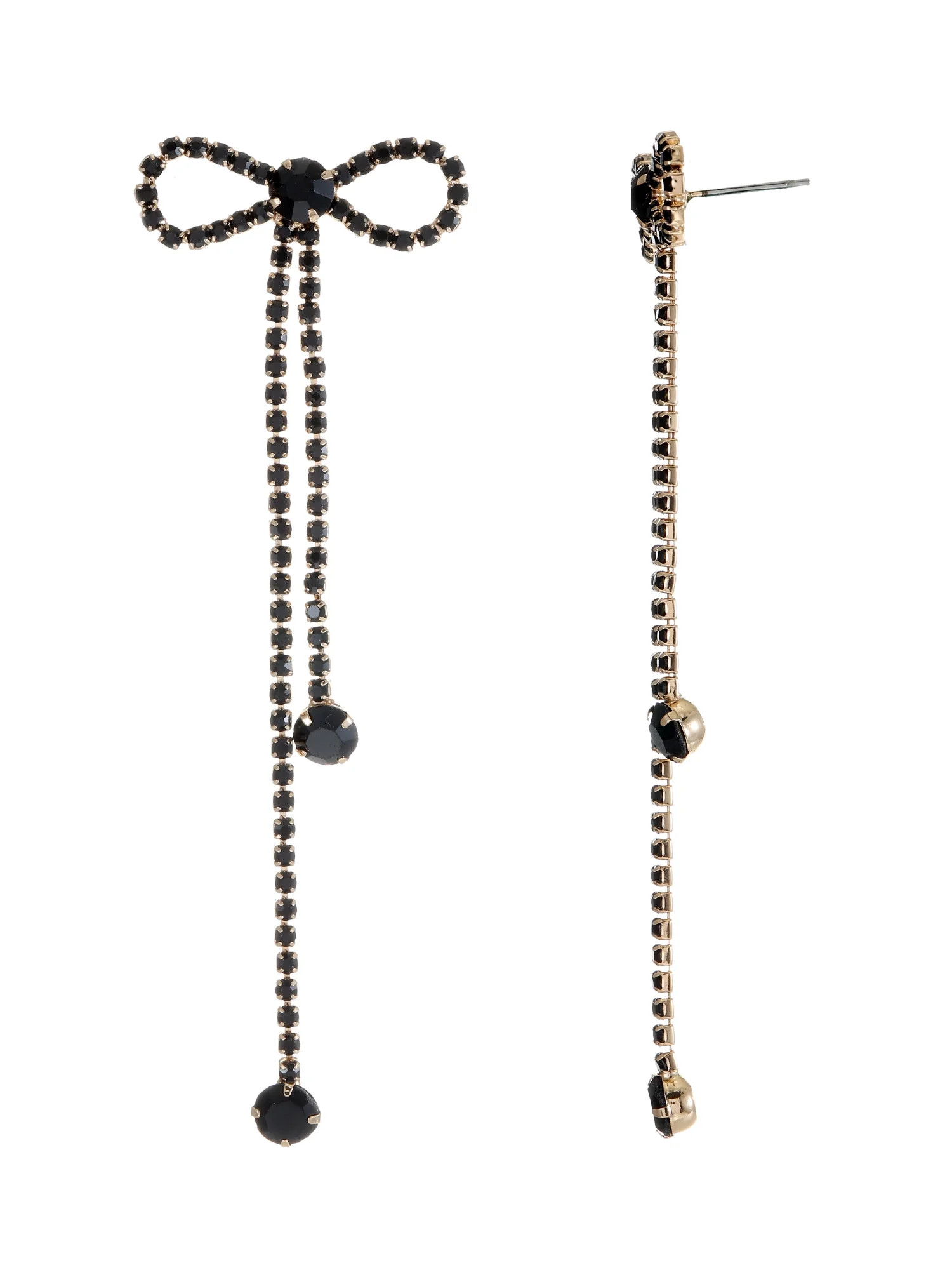 Time and Tru Women's Knotted Strands Earring, Black Hematite, Silver and Pearl | Walmart (US)