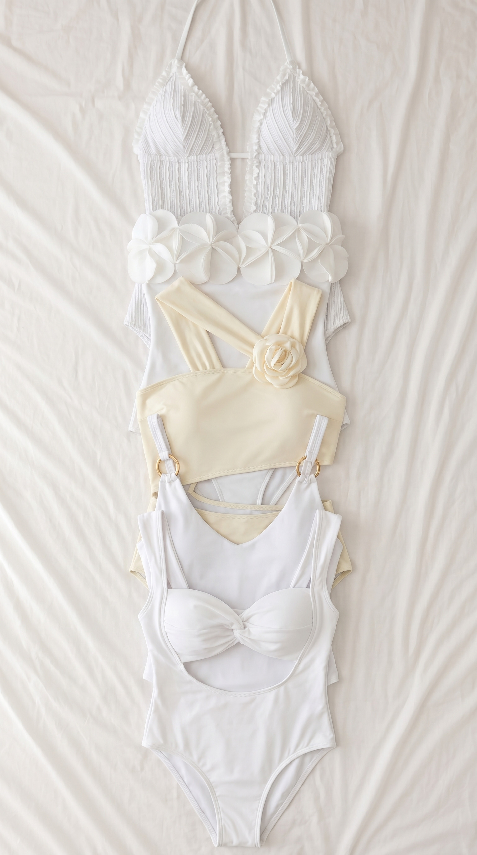 bridal one-piece swimsuits i'm obsessed with 🤍🌊

if you're a bride who loves a chic, elevated look, these one-pieces are everything. featuring floral appliqués, modern silhouettes, and feminine details that are perfect for your bridal era.

perfect for:
• honeymoon vacations
• beach bachelorettes
• resort pool days
• bridal getaways
• tropical vacations ☀️

shop all of my favorites below 🤍 

 #LTKSwim #LTKTravel #LTKWedding