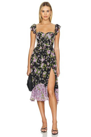 MORE TO COME Roxanne Midi Dress in Purple Floral from Revolve.com | Revolve Clothing (Global)