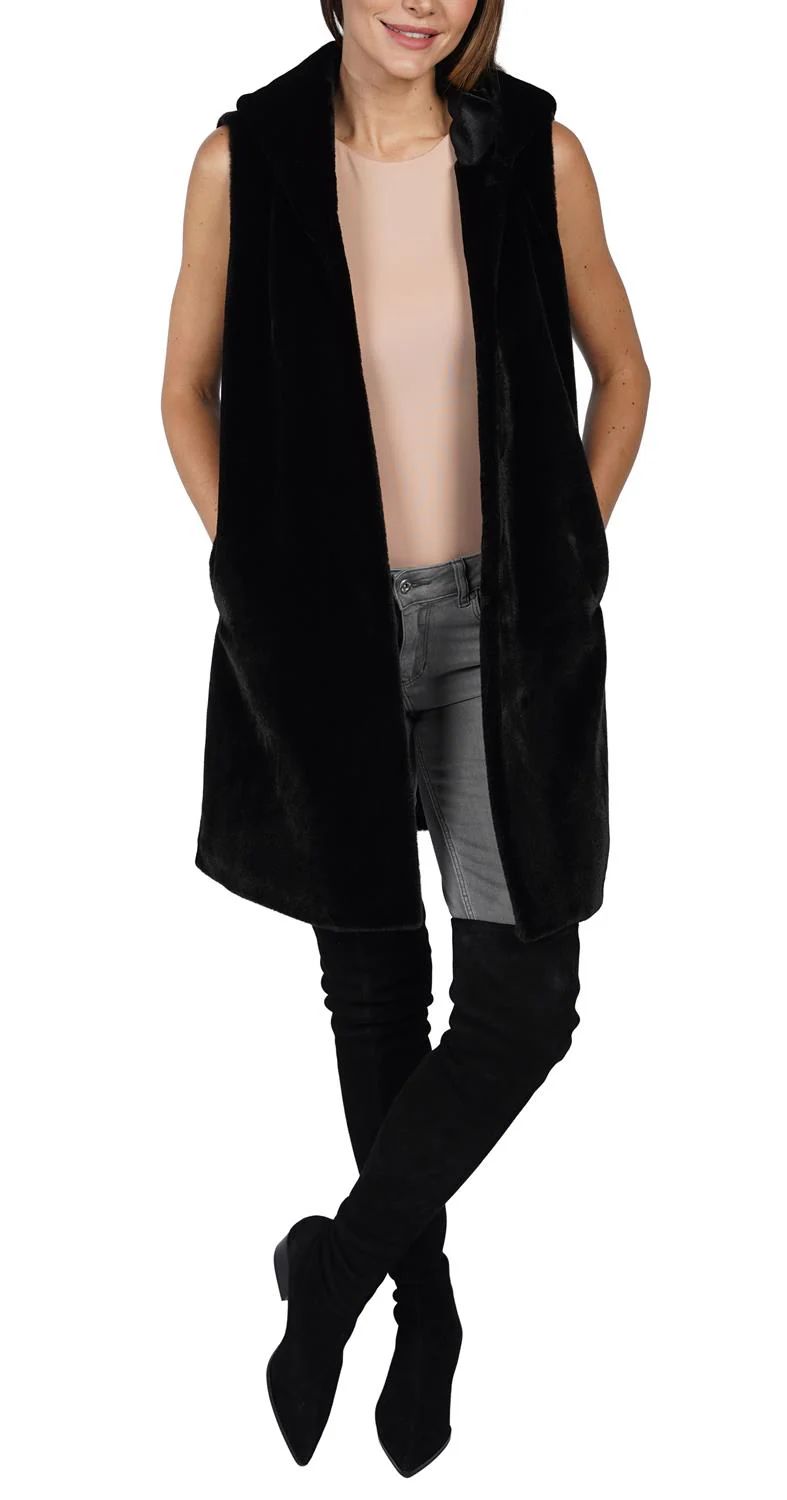 Luciano Faux Fur Vest | Lord & Taylor