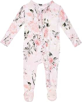 Posh Peanut Baby Rompers Pajamas - Newborn Sleepers Girl Clothes - Kids One Piece PJ - Soft Visco... | Amazon (US)