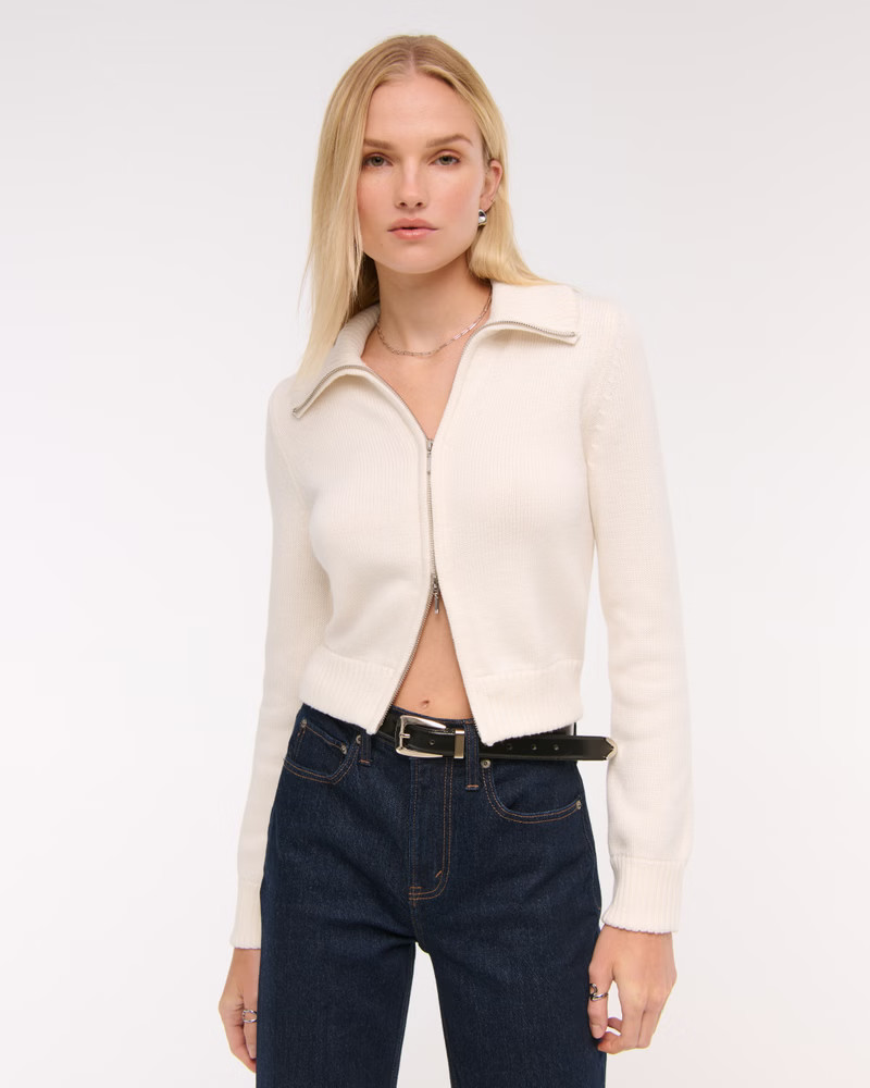 Double Zipper Cardigan | Abercrombie & Fitch (US)