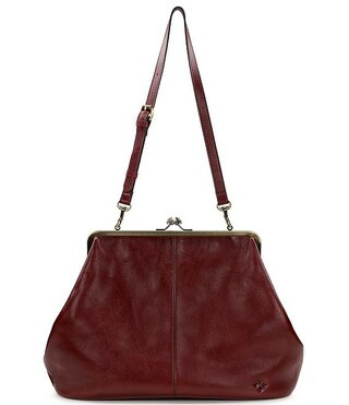 Serafina Oversized Kisslock Leather Satchel Bag | Dillard's