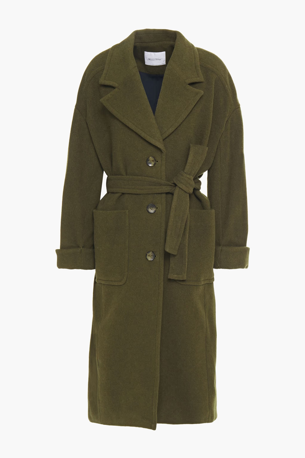 Belted wool-blend felt coat | The Outnet (US and CA)