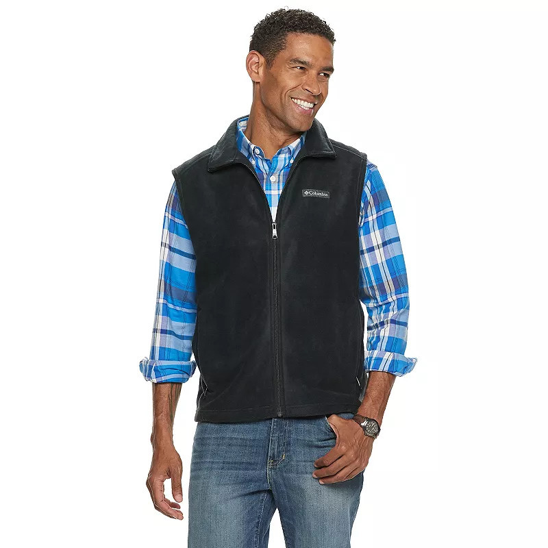 Men's Columbia Steens Mountain™ Fleece Vest, Size: Large, Black | Kohl's