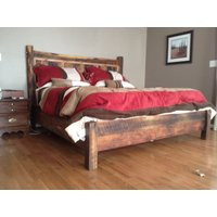 Reclaimed Oak Bed Frame Rustic Farmhouse Bedroom Furniture | Etsy (US)