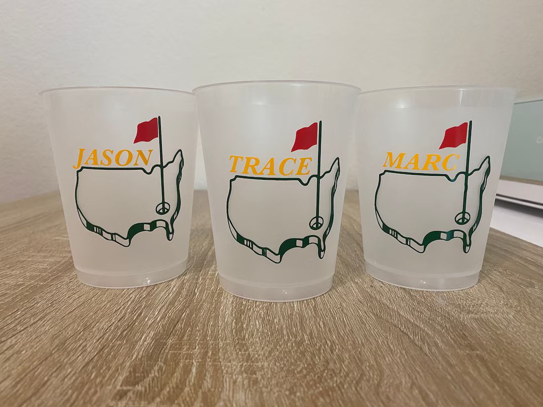 Master's Golf Cups, Golf Party Cups, Golf Weekend Decor, Bachelor Party Decor, Golf Party Favors ... | Etsy (US)
