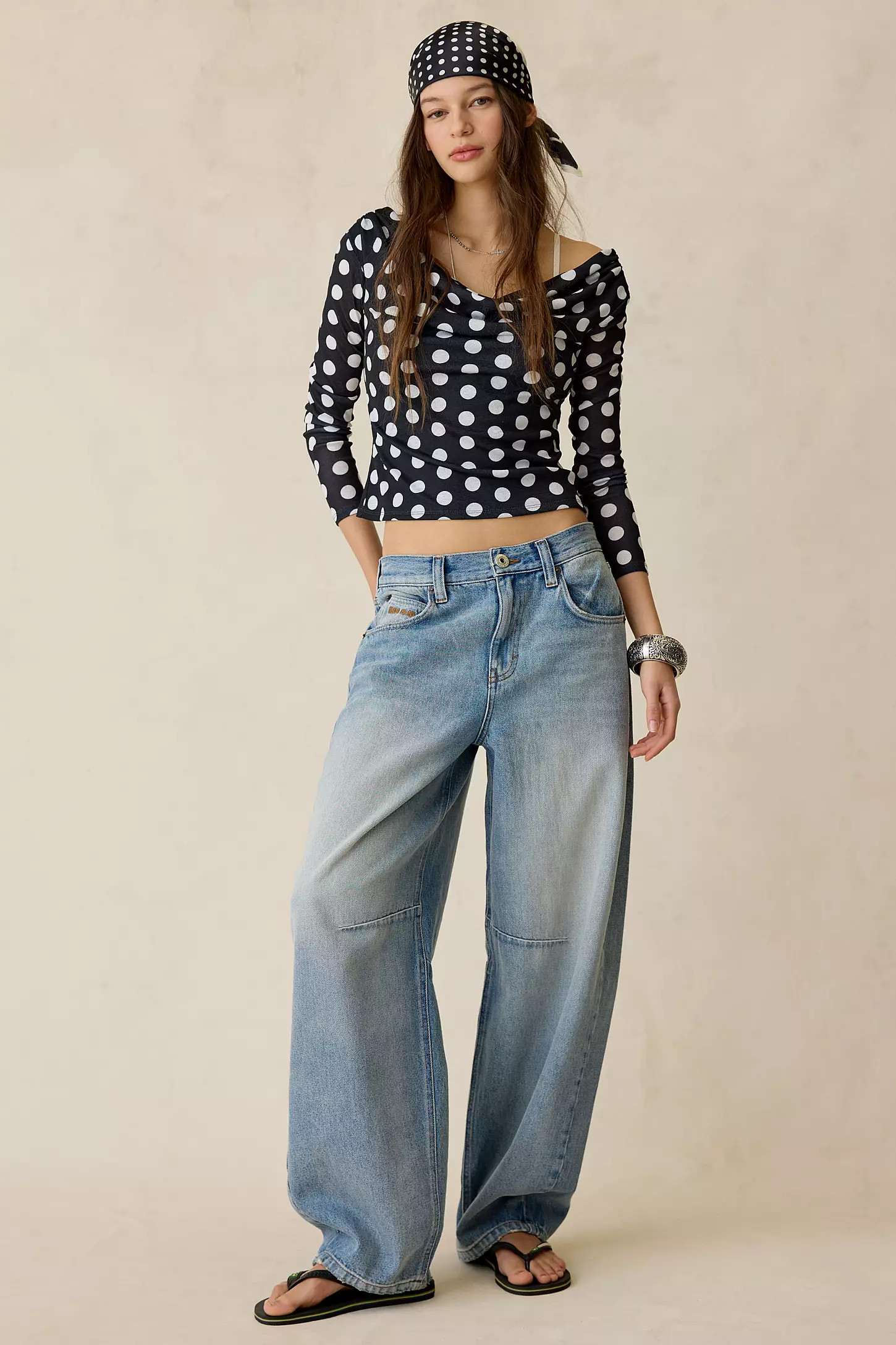 BDG Logan Buckle Baggy Barrel Jean | Urban Outfitters (US and RoW)