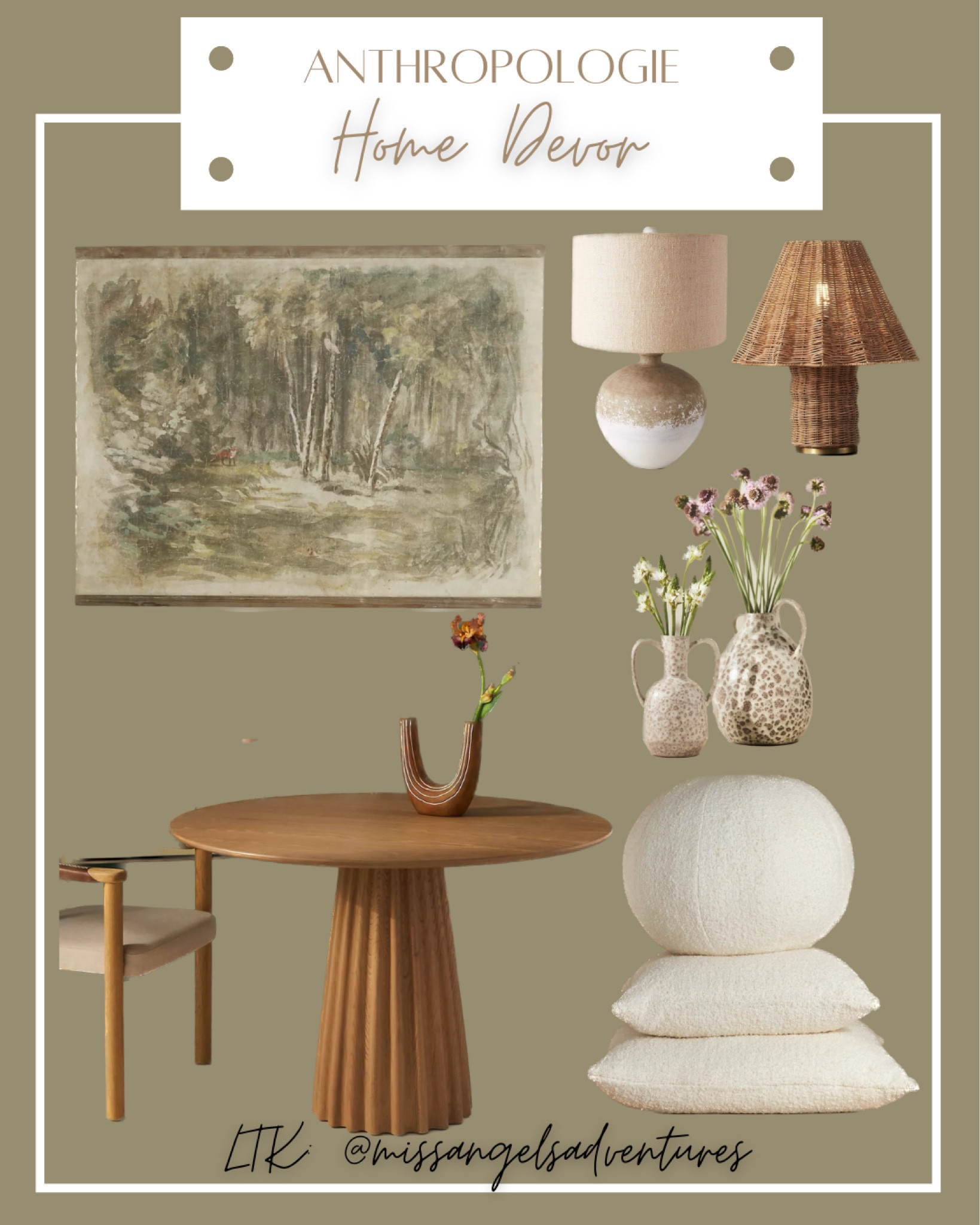 Modern home decor. #anthro #anthrohome #modernhome #homedecor #nuetralhome #bohohome #anthropologie #home #wickerhome #diningtable 

#LTKhome #LTKstyletip #LTKFind