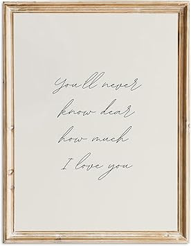 Vintage Nursery Wall Art Farmhouse Kid's Room Decor Print Vintage Baby Love Quote Poster Baby Gir... | Amazon (US)