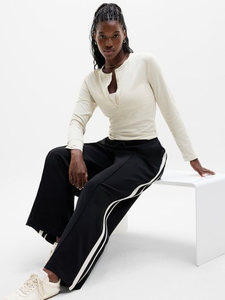 Signature Rib Long Sleeve Henley Top | Athleta