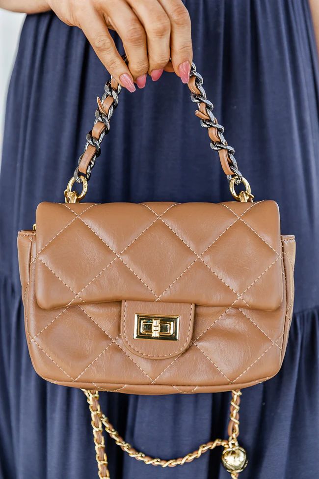 Forever Falling Brown Quilted Purse FINAL SALE | Pink Lily