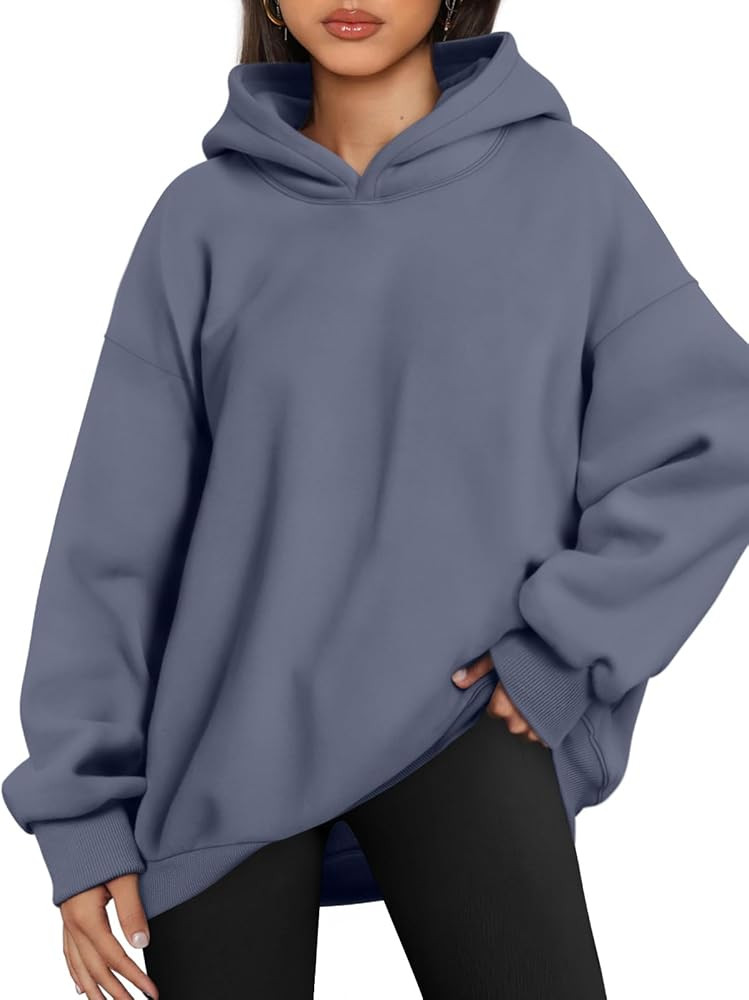 AUTOMET Womens Oversized Hoodies Fleece Sweatshirts Hooded Pullover 2024 Fashion Fall Clothes Tre... | Amazon (US)