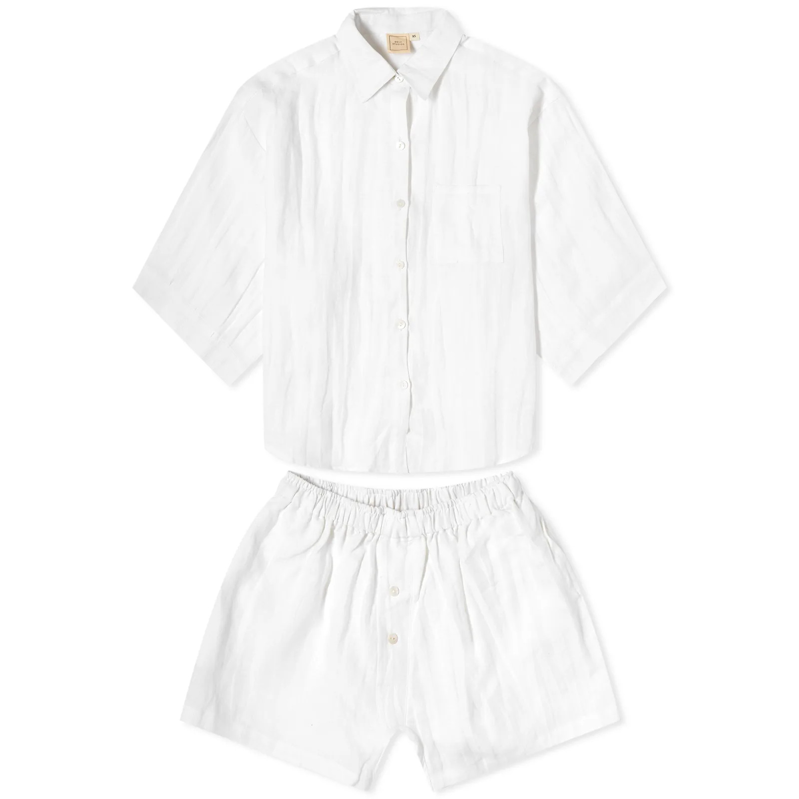 Deiji Studios 03 Linen Pyjama Set White | END. (UK) | End Clothing (UK & IE)