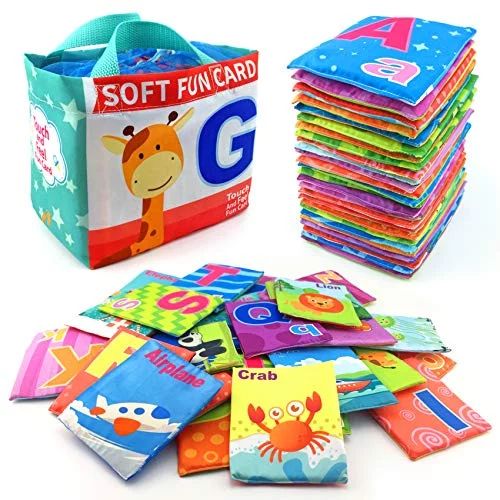 26 Pieces Soft Alphabet Cards with Cloth Storage Bag for Babies Infants, Toddlers and Kids ABCs L... | Walmart (US)