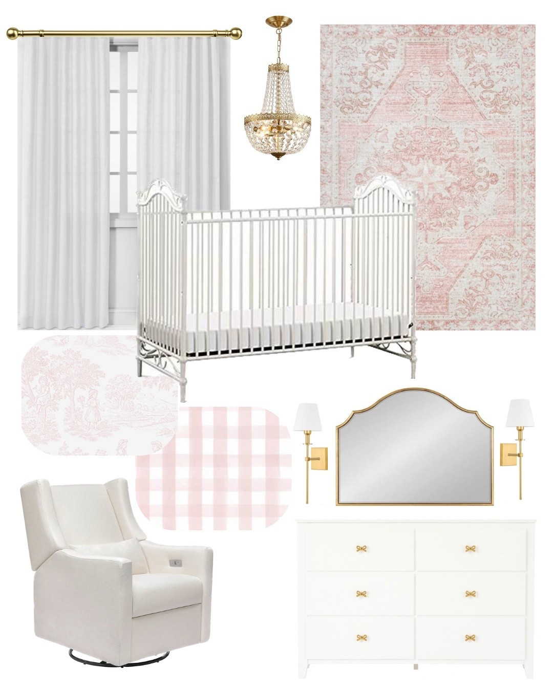 Girl Nursery 
White pink gold 


#LTKSaleAlert #LTKBaby #LTKHome
