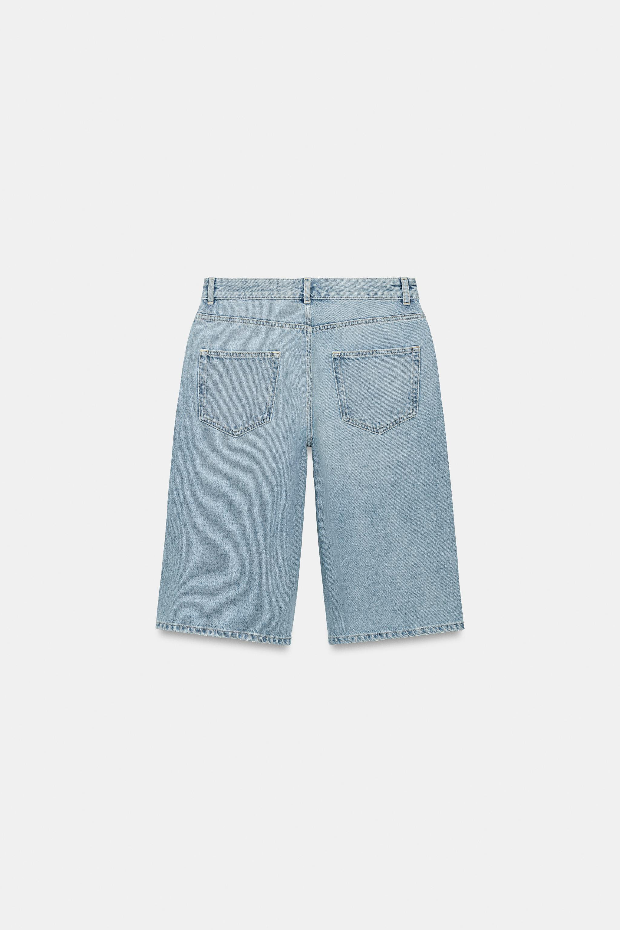 MID-RISE DENIM SHORTS ZW COLLECTION | Zara US
