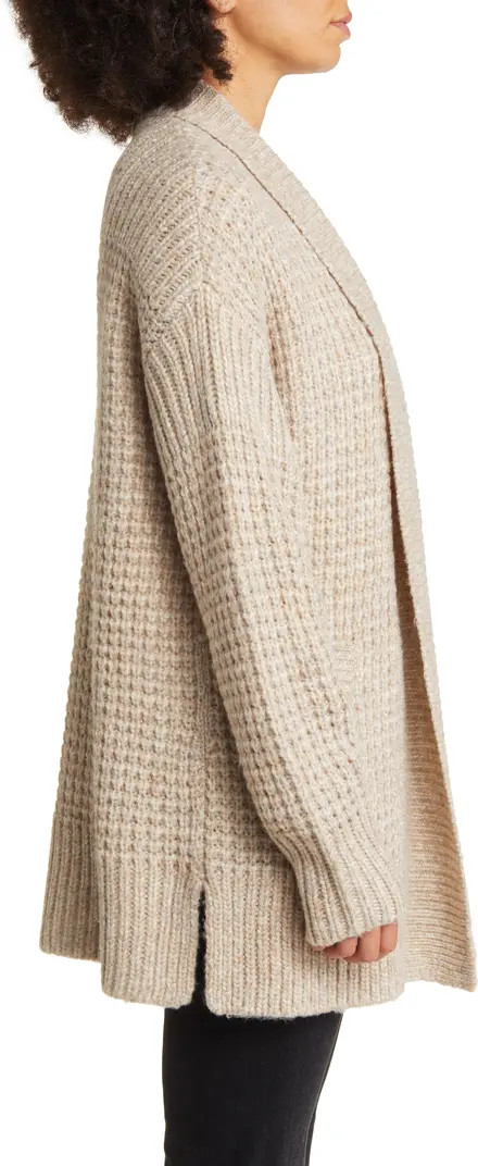 Oversize Open Front Waffle Knit Cardigan | Nordstrom