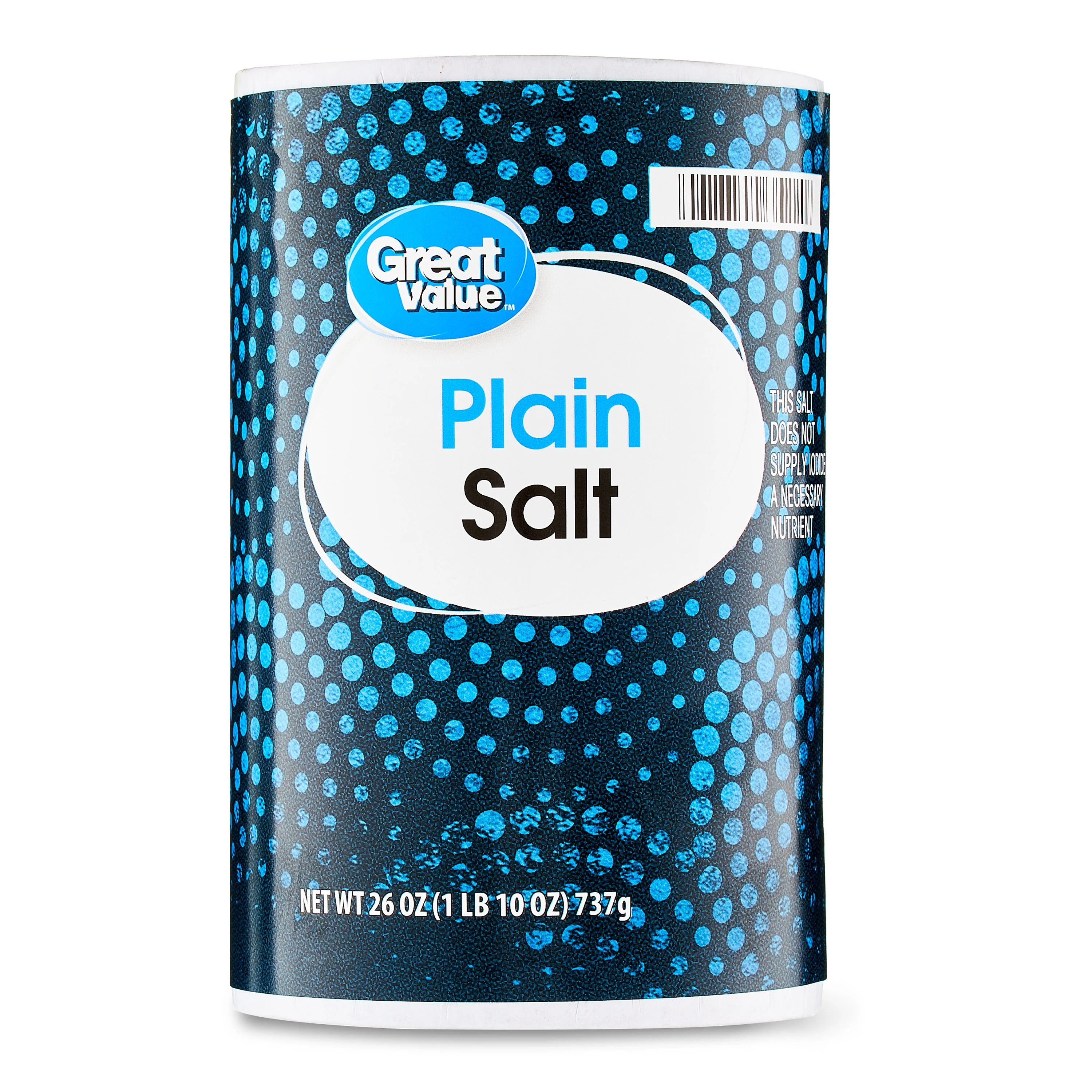 Great Value Plain Salt, 26 oz | Walmart (US)