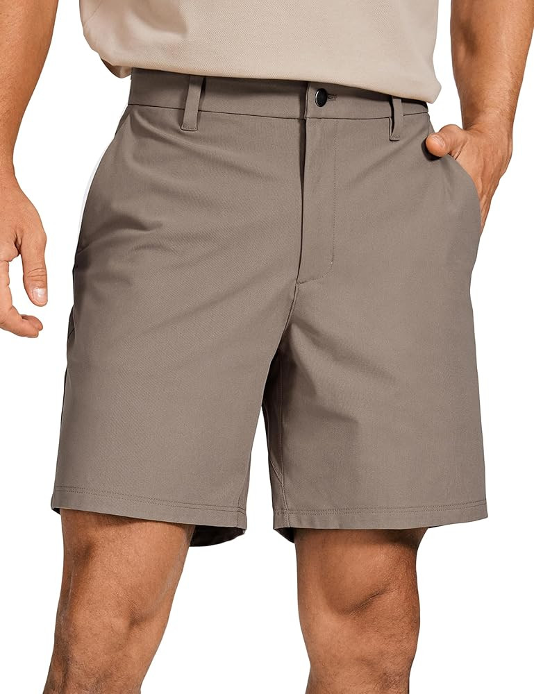 CRZ YOGA Men's All Day Comfy Golf Shorts - 7"/9" Stretch Lightweight Flat Front for Casual Work w... | Amazon (US)