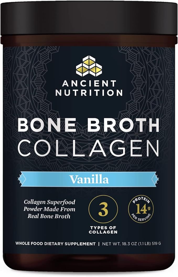 Ancient Nutrition Collagen Powder, Bone Broth Collagen, Vanilla, Hydrolyzed Multi Collagen Peptid... | Amazon (US)