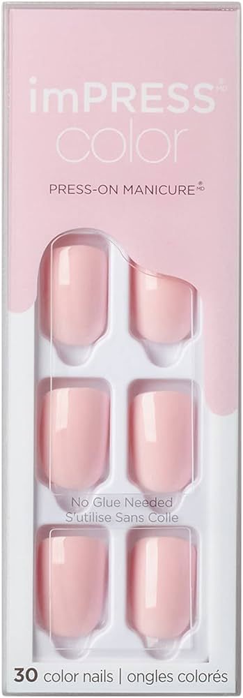 KISS imPRESS Color Press-On Manicure, Gel Nail Kit, PureFit Technology, Short Length, “Pick Me ... | Amazon (US)