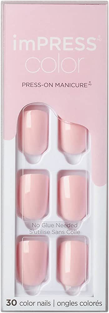 KISS imPRESS Color Press-On Manicure, Gel Nail Kit, PureFit Technology, Short Length, “Pick Me ... | Amazon (US)
