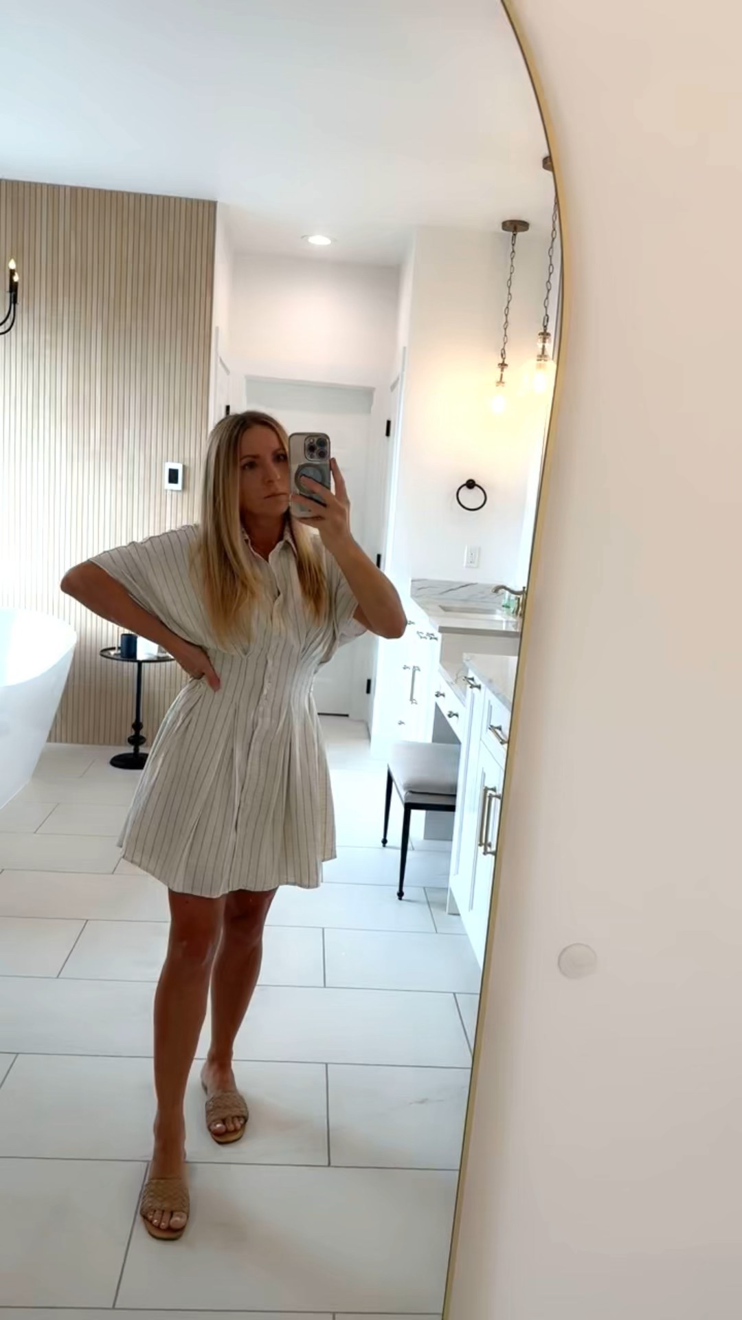 Easy, breezy, and perfect for summer. This striped button-up dress is a wardrobe win. Dress it up with sandals or keep it casual with sneakers. Linked on my LTK! #LTKstyle #LTKfinds #SummerStaple”

#LTKTravel #LTKPetite #LTKStyleTip