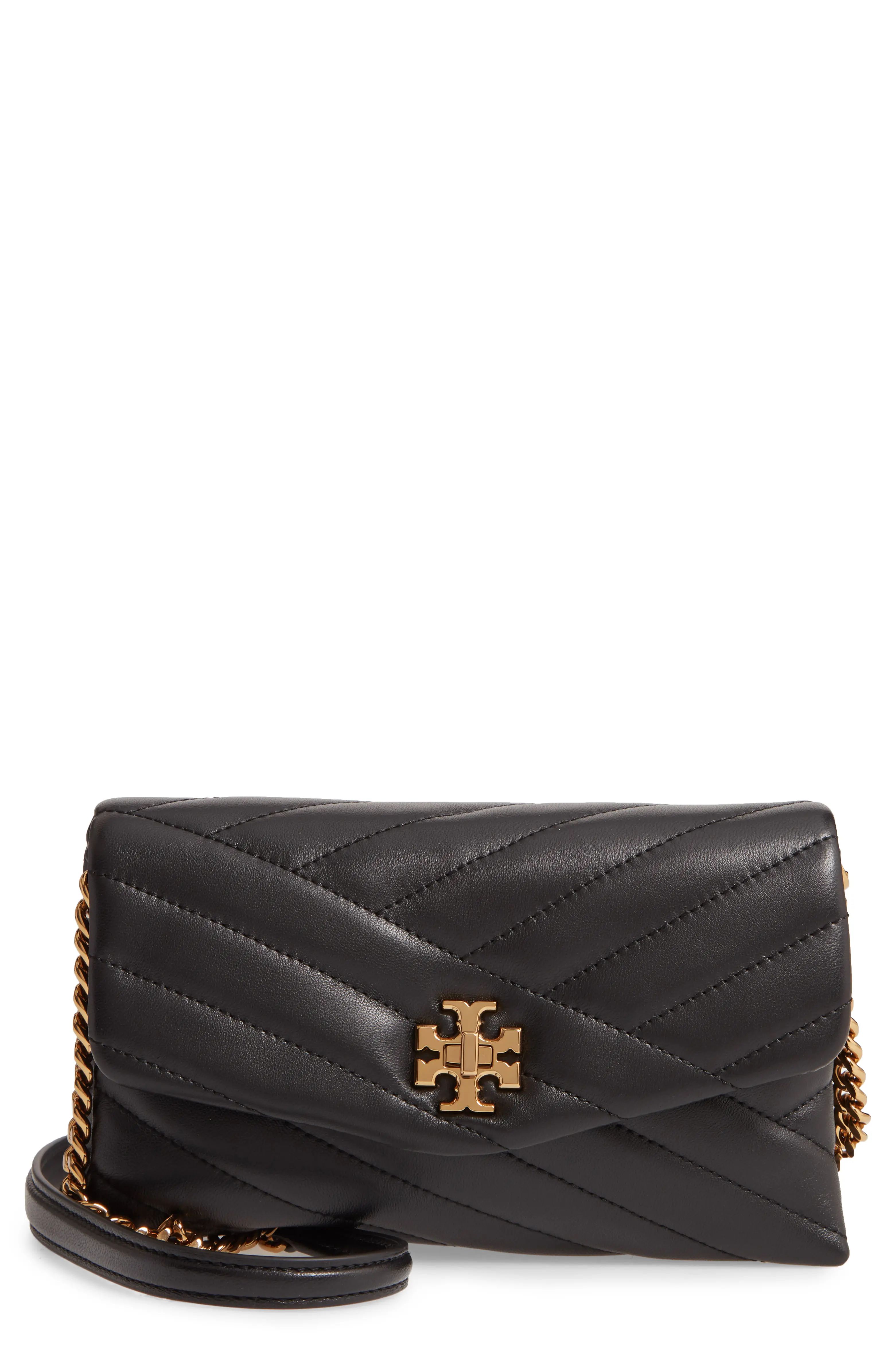 Kira Chevron Quilted Leather Wallet on a Chain | Nordstrom