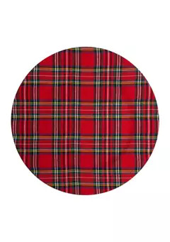 Home Essentials & Beyond Tartan Red Plaid Charger | Belk